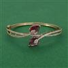 American Diamond Openable kada with Mehndi Plating