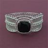 American Diamond Broad Kada with Rhodium Plating