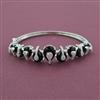 American Diamond Openable kada with Rhodium Plating