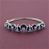 American Diamond Openable kada with Rhodium Plating