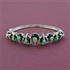 American Diamond Openable kada with Rhodium Plating
