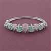 American Diamond Openable kada with Rhodium Plating