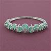 American Diamond Openable kada with Rhodium Plating