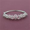 American Diamond Openable kada with Rhodium Plating