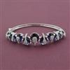 American Diamond Openable kada with Rhodium Plating