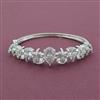 American Diamond Openable kada with Rhodium Plating
