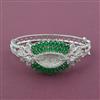 American Diamond Openable kada with Rhodium Plating