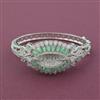 American Diamond Openable kada with Rhodium Plating
