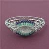 American Diamond Openable kada with Rhodium Plating