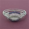 American Diamond Openable kada with Rhodium Plating