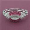 American Diamond Openable kada with Rhodium Plating