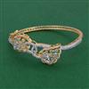 American Diamond Openable kada with Rhodium Plating 2 Tone Plating Mehndi Plating Carat Plating