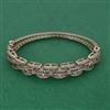American Diamond Openable kada with Rhodium Plating 2 Tone Plating Mehndi Plating