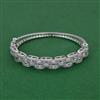 American Diamond Openable kada with Rhodium Plating 2 Tone Plating Mehndi Plating