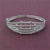 American Diamond Openable kada with Rhodium Plating 2 Tone Plating Mehndi Plating