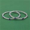 American Diamond 2 Pc Bangles with Rhodium Plating