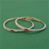 American Diamond 2 Pc Bangles with 2 Tone Plating
