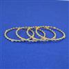 American Diamond 4 Pc Bangles with 2 Tone Plating