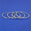American Diamond 4 Pc Bangles with Rhodium Plating
