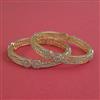 American Diamond 2 Pc Bangles with 2 Tone Plating