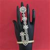 American Diamond Classic Hath Pan with Rhodium Plating 2 Tone Plating Mehndi Plating