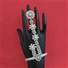 American Diamond Classic Hath Pan with Rhodium Plating 2 Tone Plating Mehndi Plating