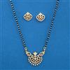 American Diamond Classic Mangalsutra with Rhodium Plating 2 Tone Plating