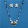 American Diamond Classic Mangalsutra with Rhodium Plating 2 Tone Plating
