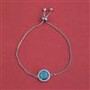American Diamond Adjustable Bracelet with Rhodium Plating
