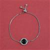 American Diamond Adjustable Bracelet with Rhodium Plating