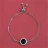 American Diamond Adjustable Bracelet with Rhodium Plating