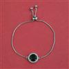 American Diamond Adjustable Bracelet with Rhodium Plating