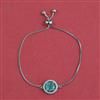 American Diamond Adjustable Bracelet with Rhodium Plating