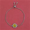 American Diamond Adjustable Bracelet with Rhodium Plating