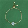 American Diamond Adjustable Bracelet with Gold Plating
