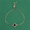 American Diamond Adjustable Bracelet with Gold Plating