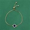 American Diamond Adjustable Bracelet with Gold Plating