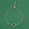 American Diamond Adjustable Bracelet with Gold Plating