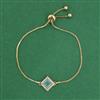 American Diamond Adjustable Bracelet with Gold Plating