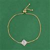 American Diamond Adjustable Bracelet with Gold Plating