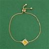 American Diamond Adjustable Bracelet with Gold Plating