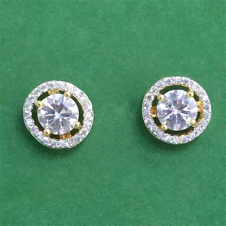 American Diamond Tops with Rhodium Plating 2 Tone Plating