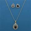 American Diamond Classic Pendant Set with 2 Tone Plating