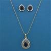 American Diamond Classic Pendant Set with 2 Tone Plating