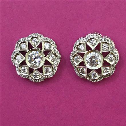 American Diamond Tops with Rhodium Plating 2 Tone Plating