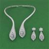 American Diamond Hasli Necklace with Rhodium Plating Carat Plating