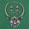 American Diamond Hasli Necklace with Gold Plating