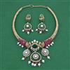 American Diamond Hasli Necklace with Gold Plating