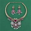 American Diamond Hasli Necklace with Gold Plating