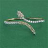 American Diamond Delicate Kada with Rhodium Plating Carat Plating